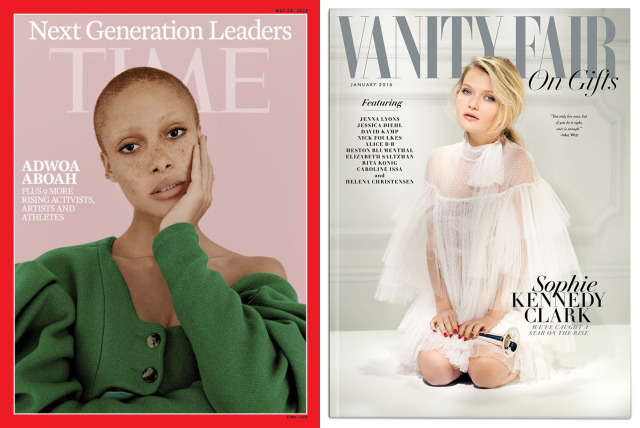 Photo: Left: Agnes Lloyd Platt for TIME / Right: Jake Walters for Vanity Fair gallery