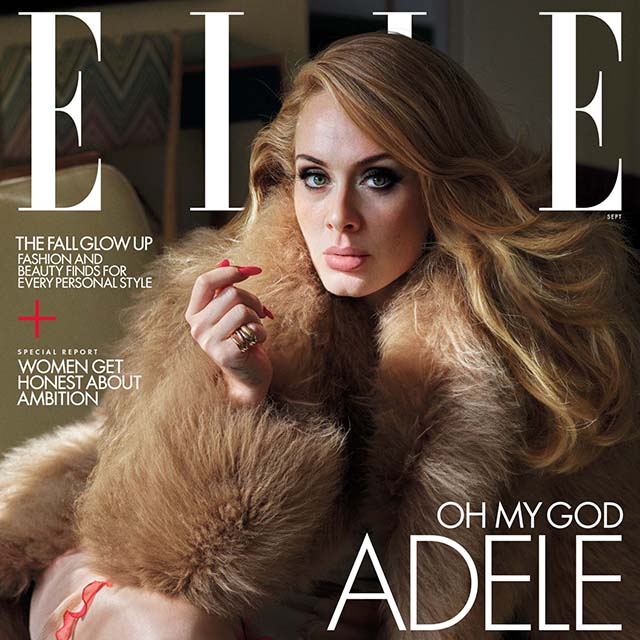 Image by: Mario Sorrenti for Elle feat. Adele - Production: North Six